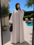 Abaya longue à rayures