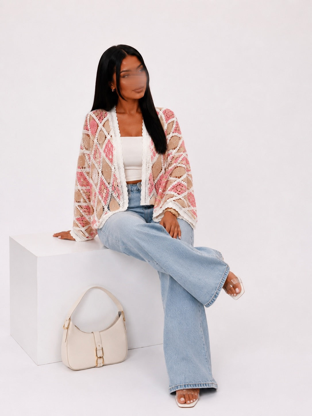Cardigan Crochet Dentelle