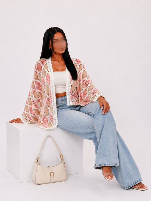 Cardigan Crochet Dentelle