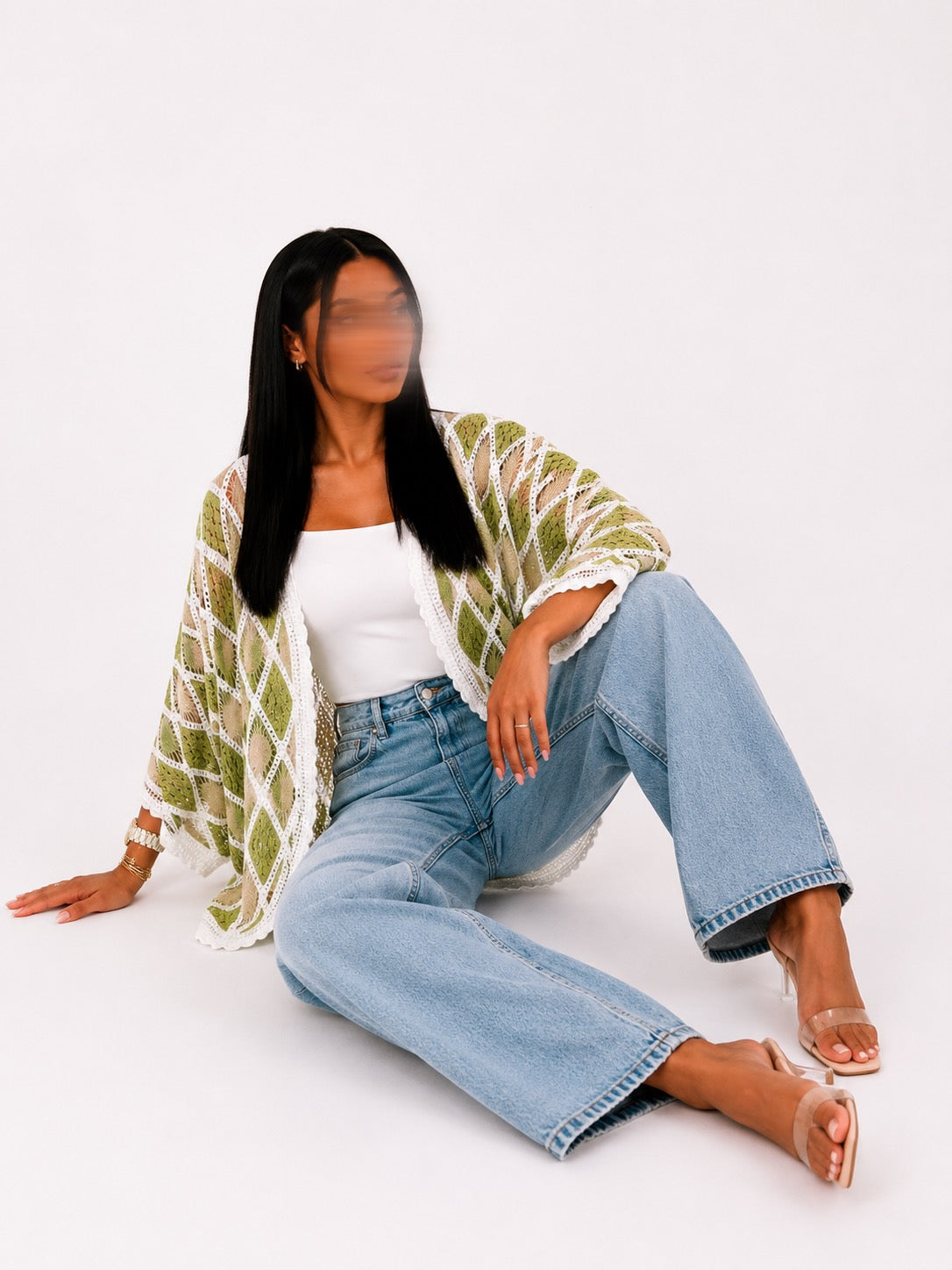 Cardigan Crochet Dentelle